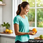 Home 12 예방의학의 역사와 발전 과정 - **Prompt 1: The Embrace of Daily Wellness**
A serene and energetic woman in her early 30s, with ...